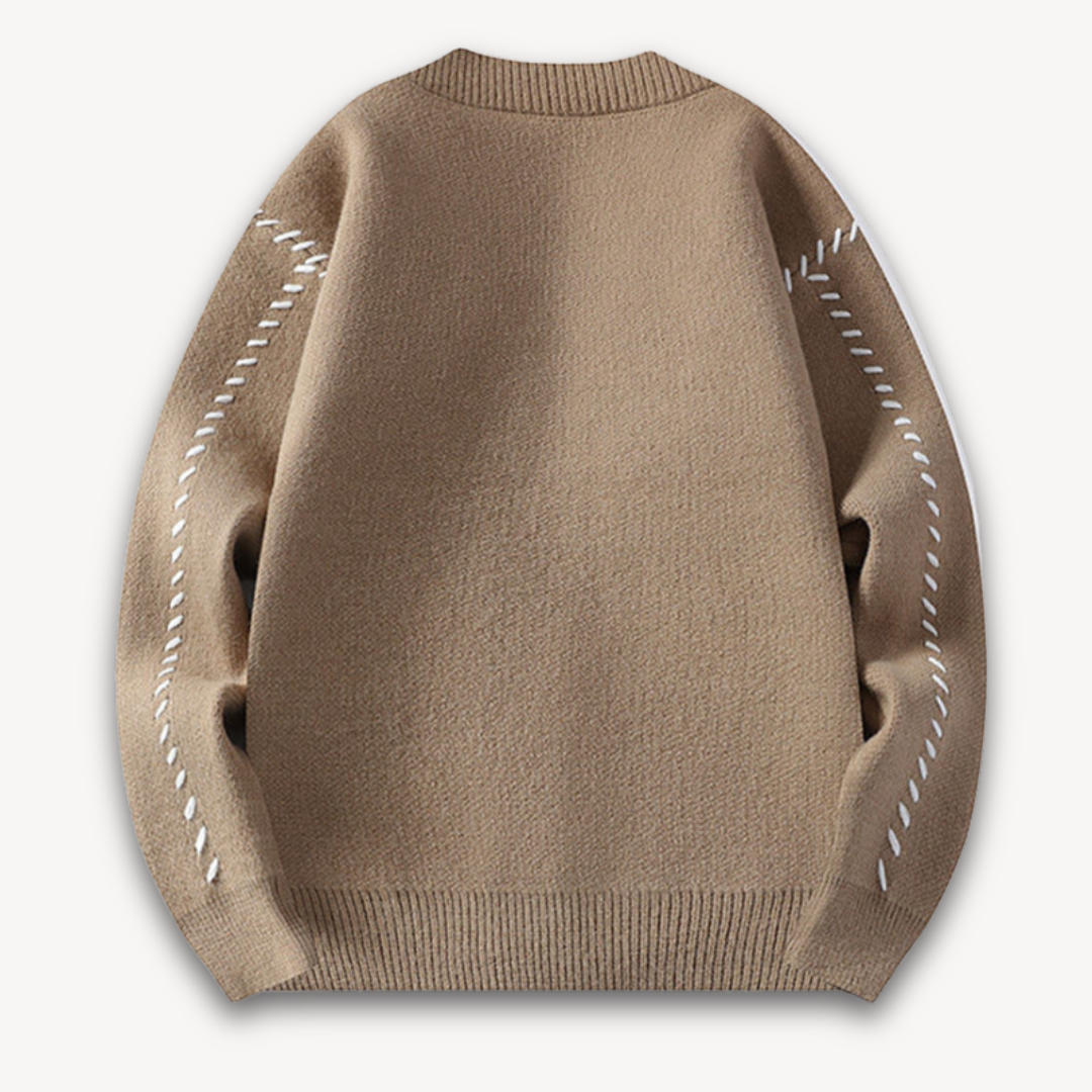 Men's Knitted Cardigan - Button-Up, Soft Wool Blend, Casual Winter Wear