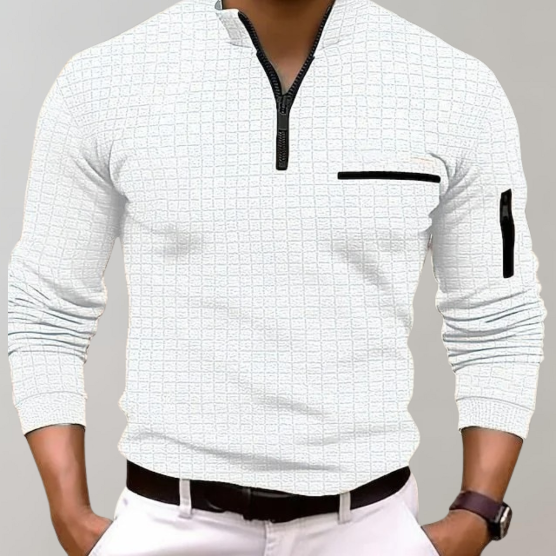 Men's Zipper Neck Sweater | Casual
