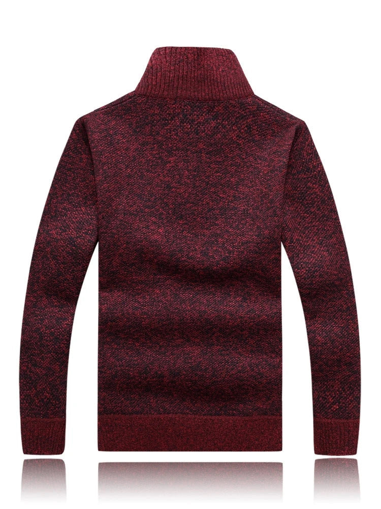 Men's Mock Neck Pullover – Half Zip Knit