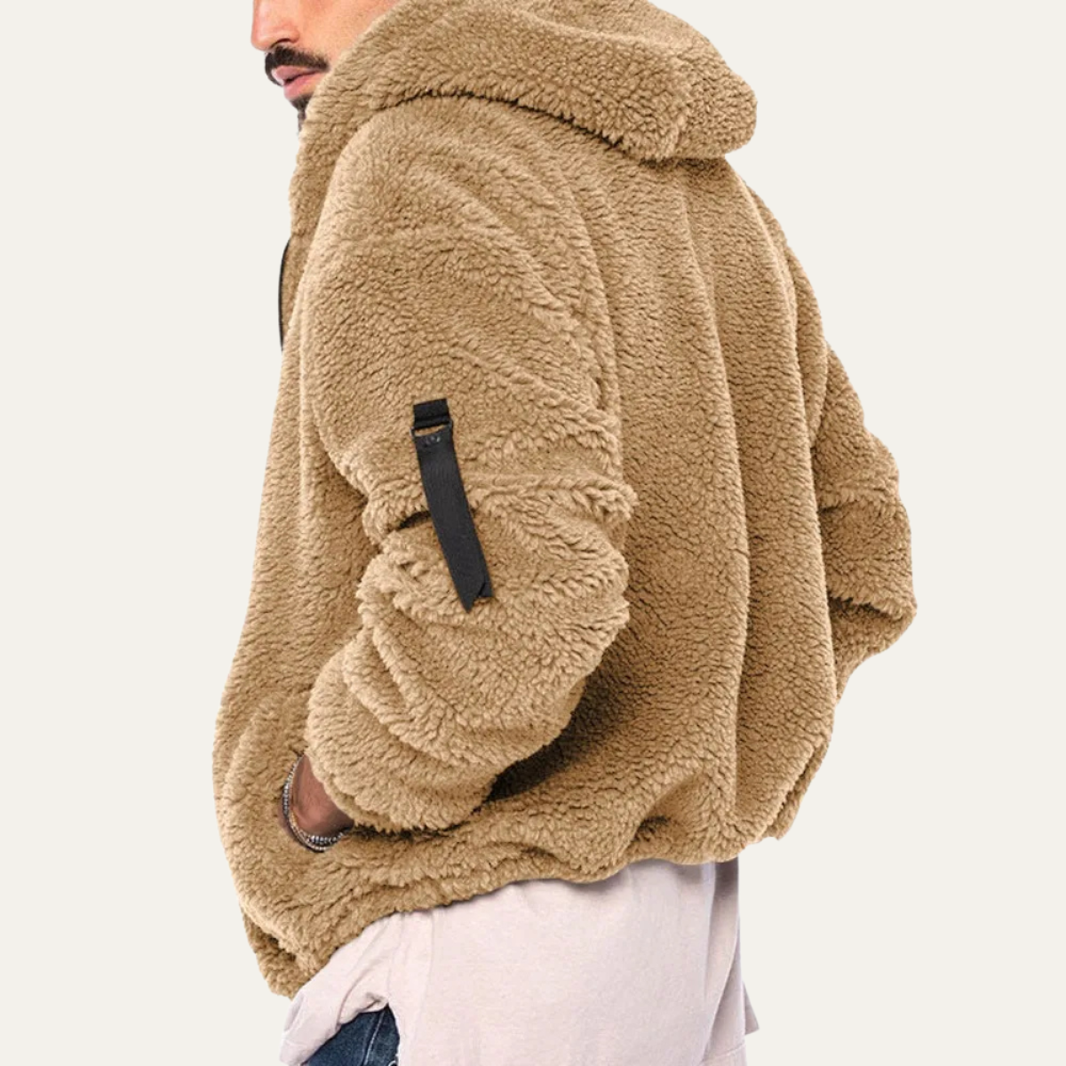Men’s Fleece Warm Soft Velvet Hoodie Jacket