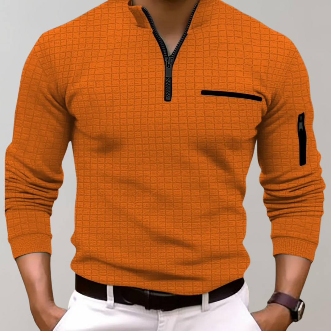 Men's Zipper Neck Sweater | Casual