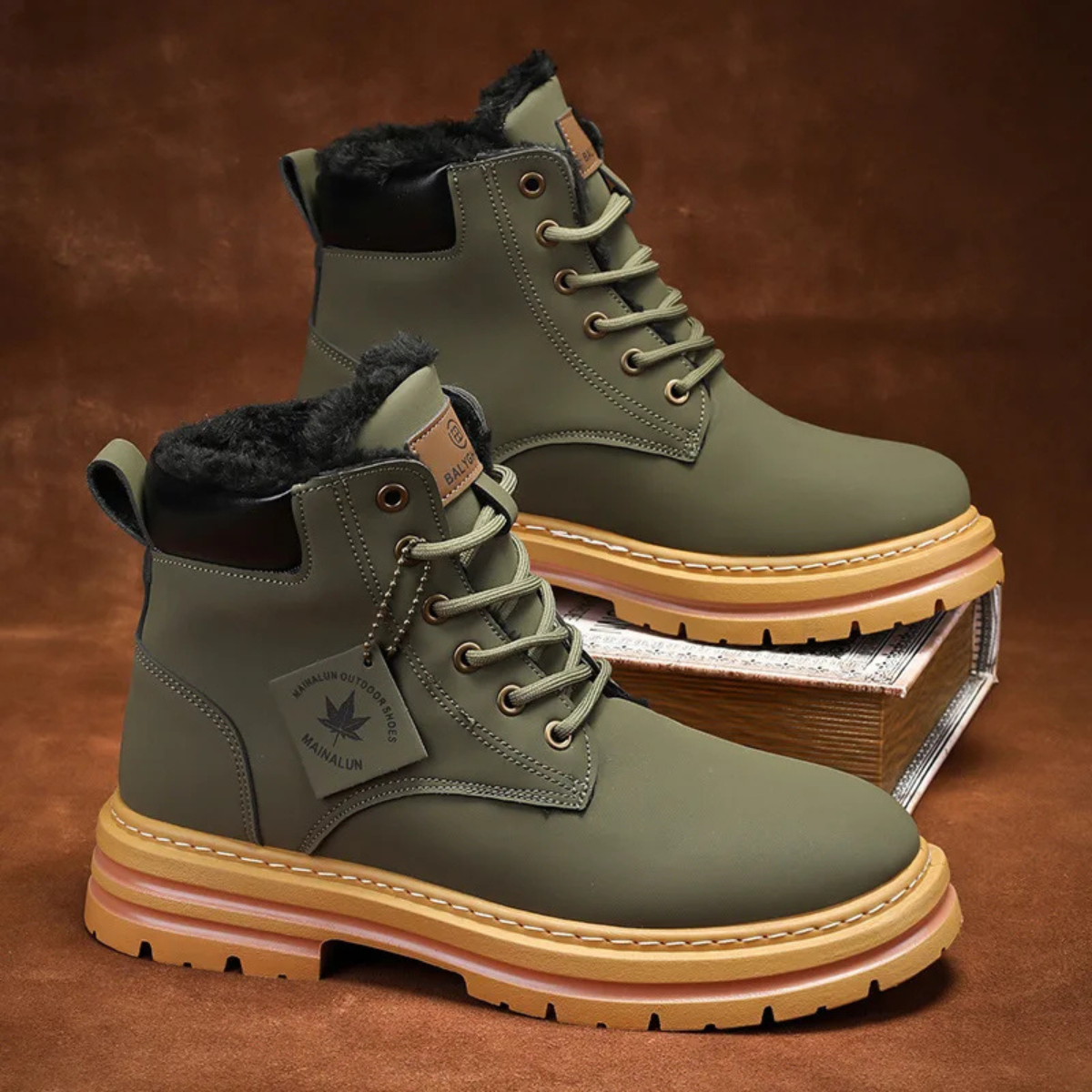 Men’s Cozy Fur Lined Insulated Snow Boots