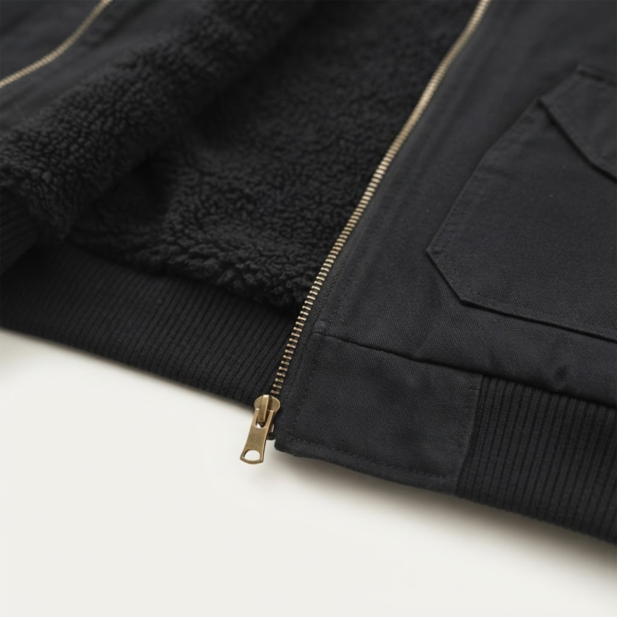 Men’s Warm Sherpa Lined Bomber Jacket