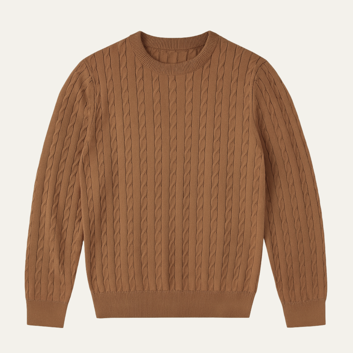 The Ashmont Ridge Men's Cable Knit Round Neck Winter Sweater