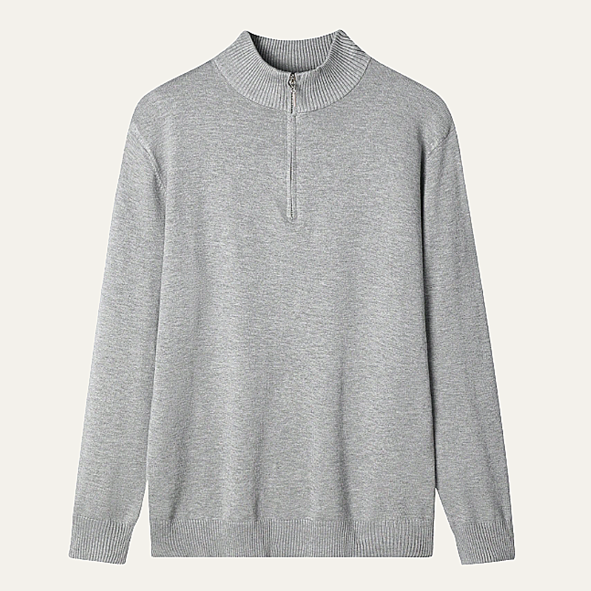 The Brookline Ridge Men's Mock Neck Half Zip Cashmere Sweater