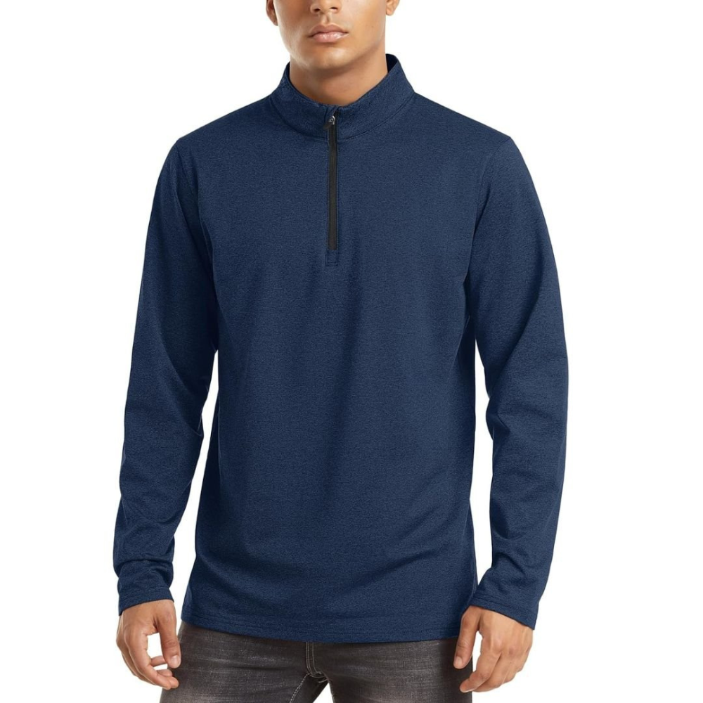 Men's Lightweight Zip Pullover | Casual Sweater