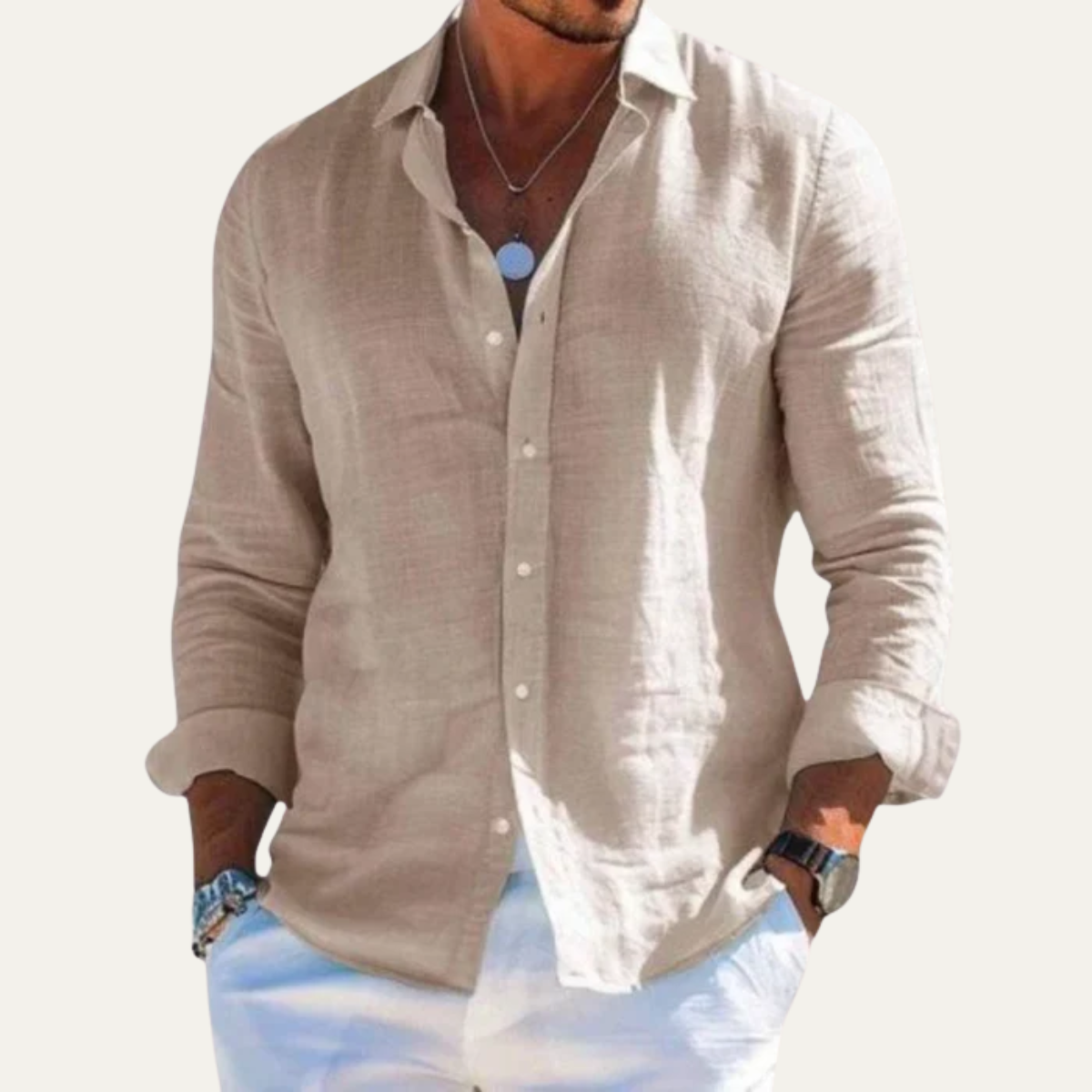 The Lecce Men’s Lightweight Casual Summer Button Shirt