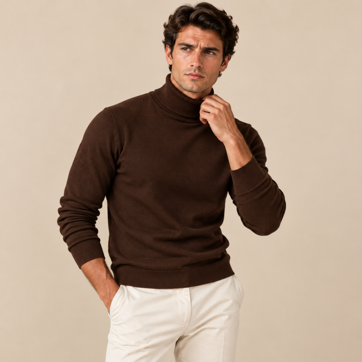 The Banbury Men's Classic Turtleneck Knit Sweaters