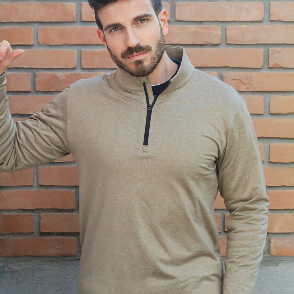 Men's Lightweight Zip Pullover | Casual Sweater