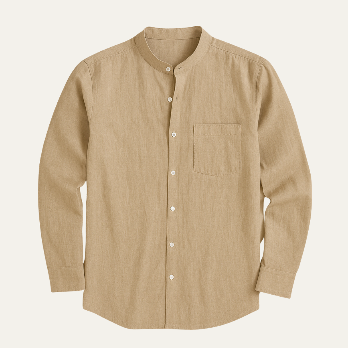 The Manly Men’s Casual Button Up Linen Long Sleeve Shirt with Pocket