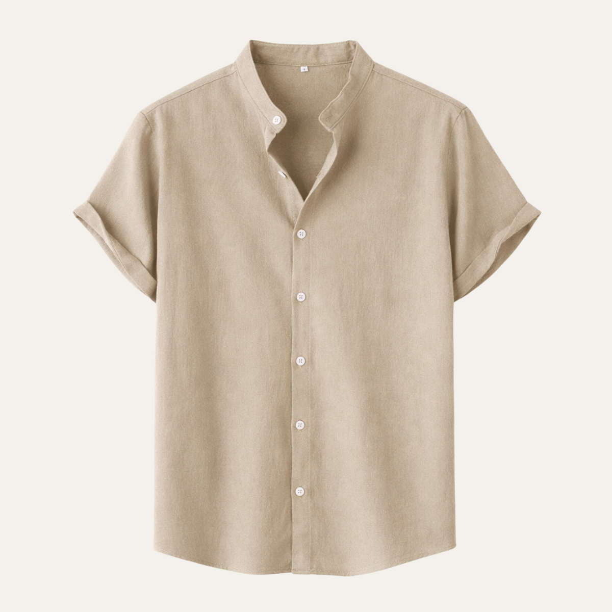 The Monopoli Men’s Grandad Collar Casual Button Shirt