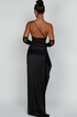 Women's Satin One Shoulder Maxi Dress