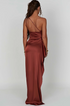 Women's Satin One Shoulder Maxi Dress