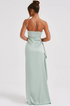 Women's Satin One Shoulder Maxi Dress