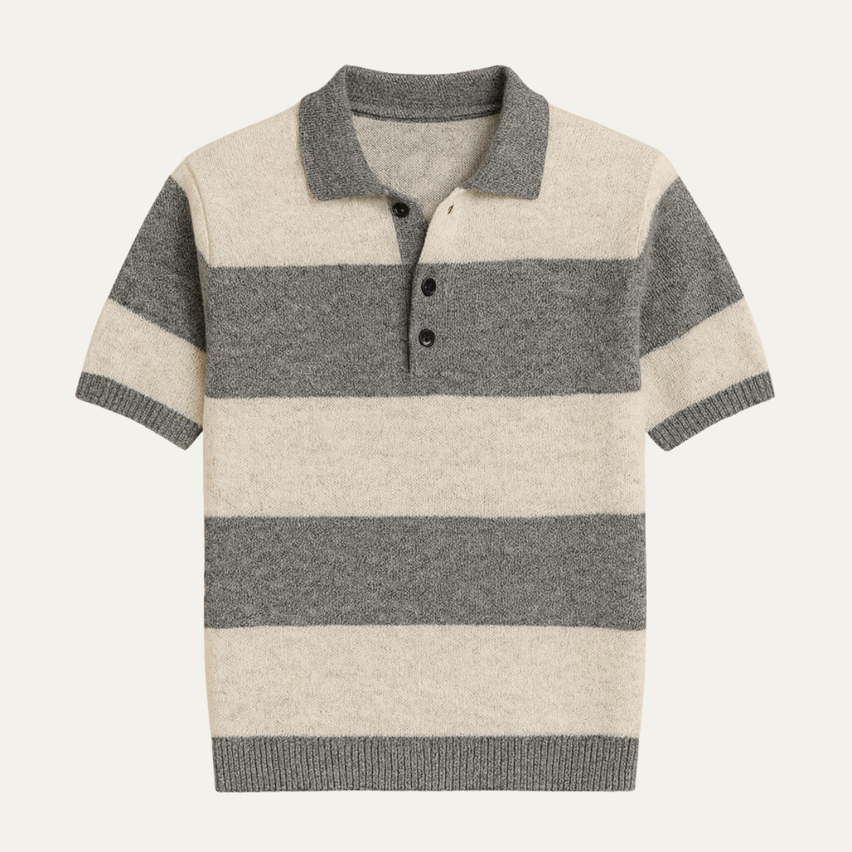 The Barangaroo Men’s Short Sleeve Knitted Polo Shirt Solid Color Breathable Top