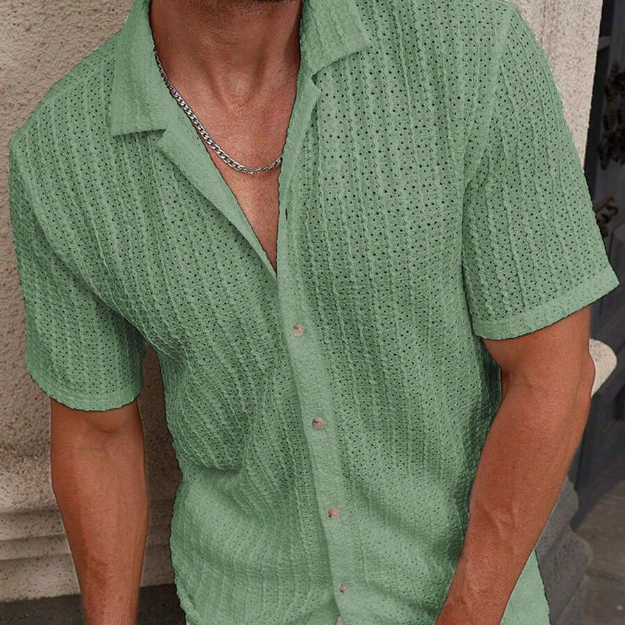 Casual Solid Short Sleeve Shirt