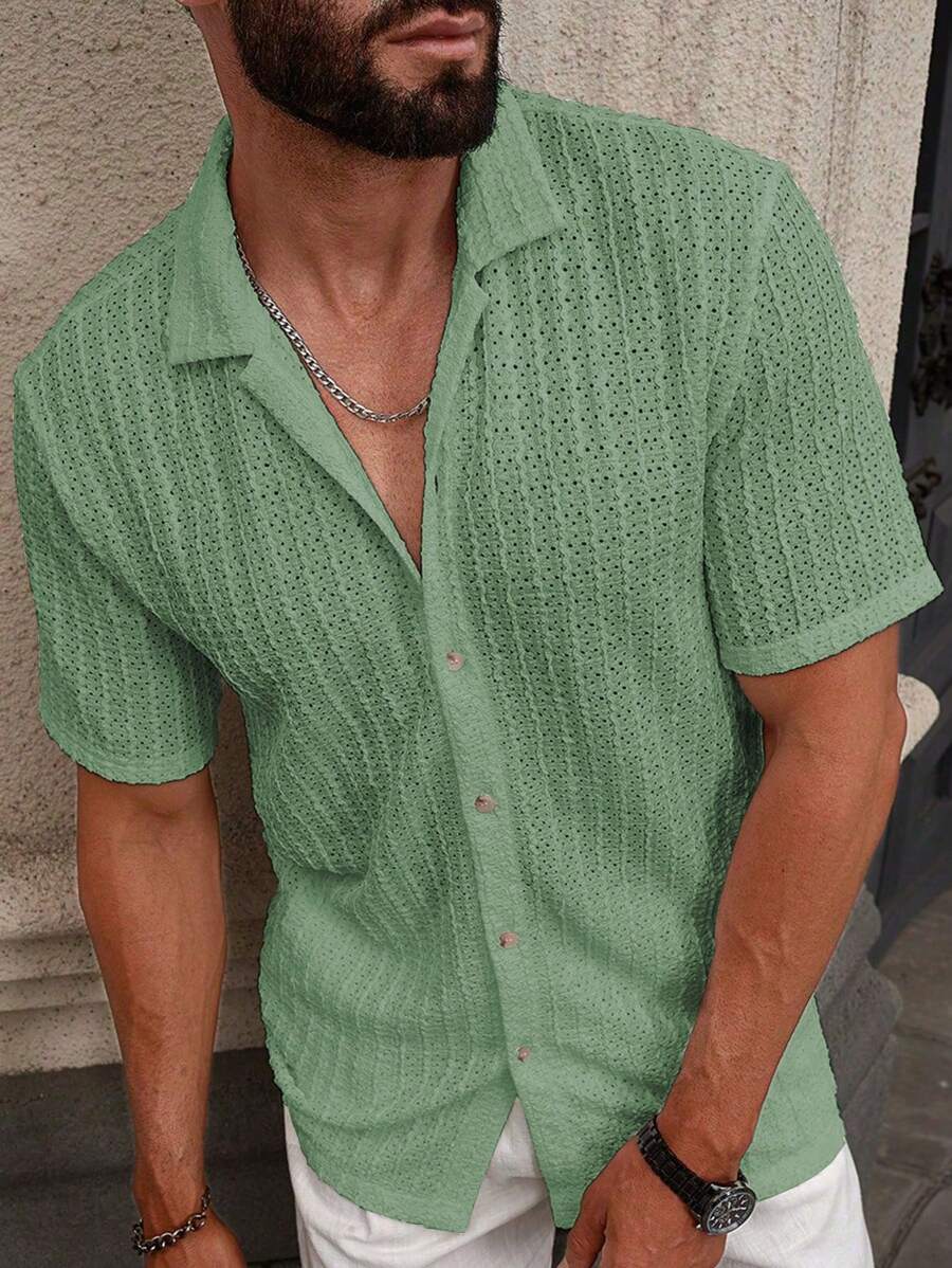 Casual Solid Short Sleeve Shirt