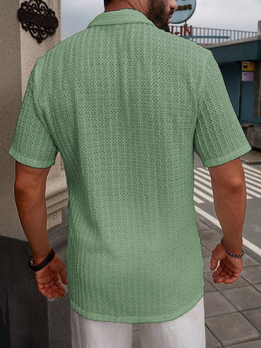 Casual Solid Short Sleeve Shirt