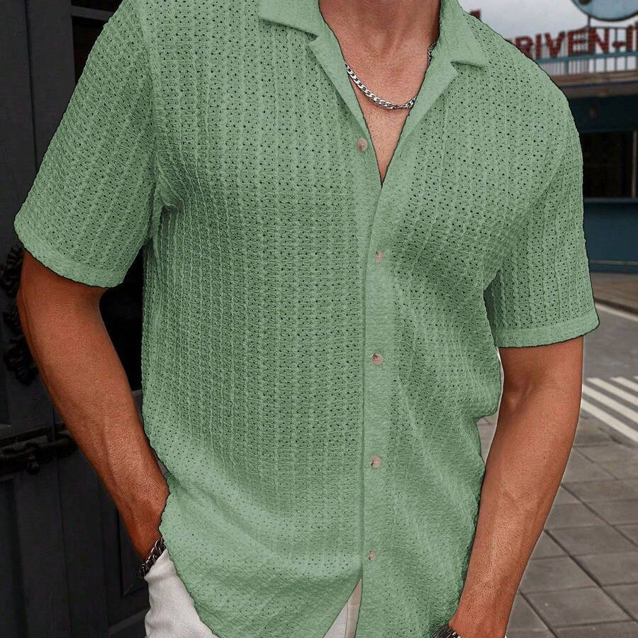 Casual Solid Short Sleeve Shirt