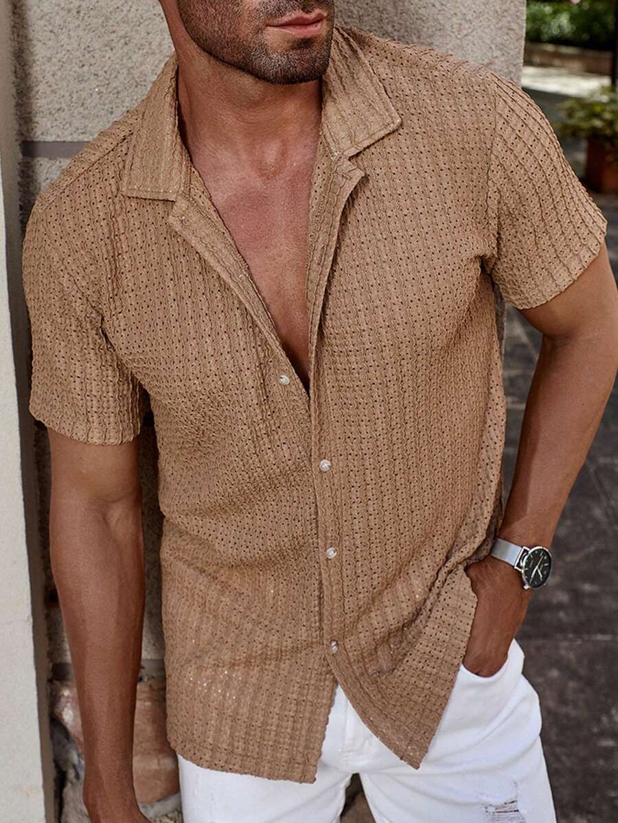 Casual Solid Short Sleeve Shirt