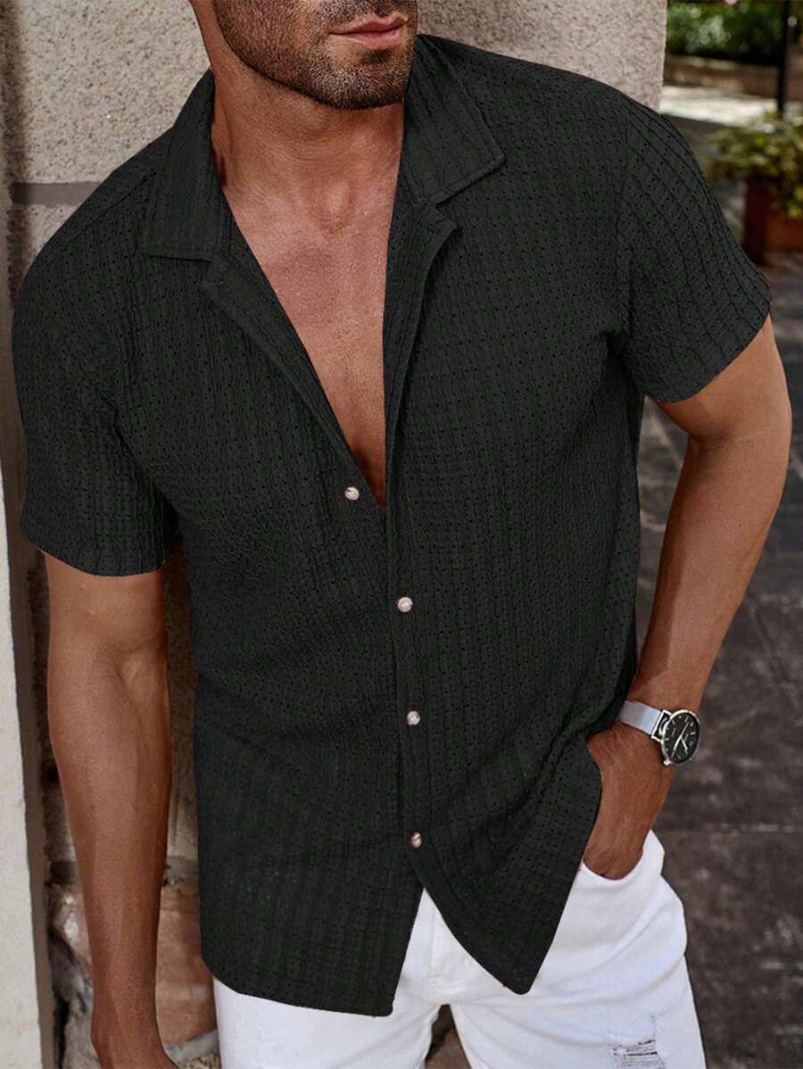 Casual Solid Short Sleeve Shirt
