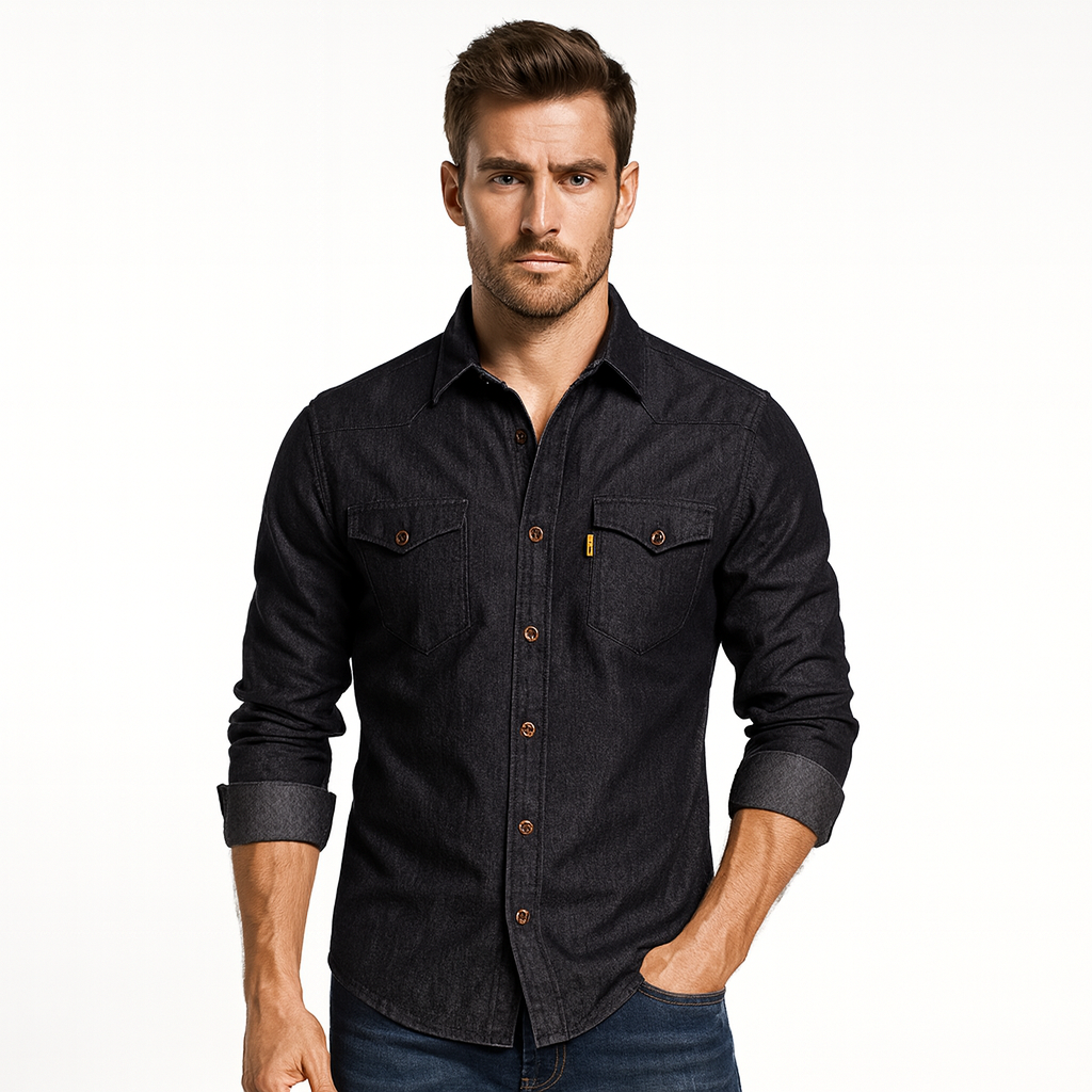 Stretch Cotton Denim Shirt