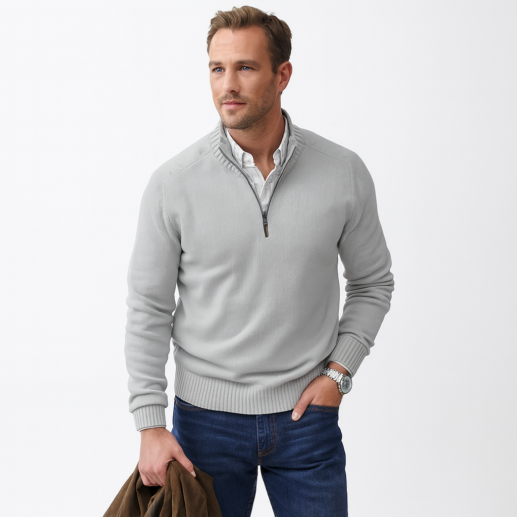 Men's Cashmere zip-up sweater