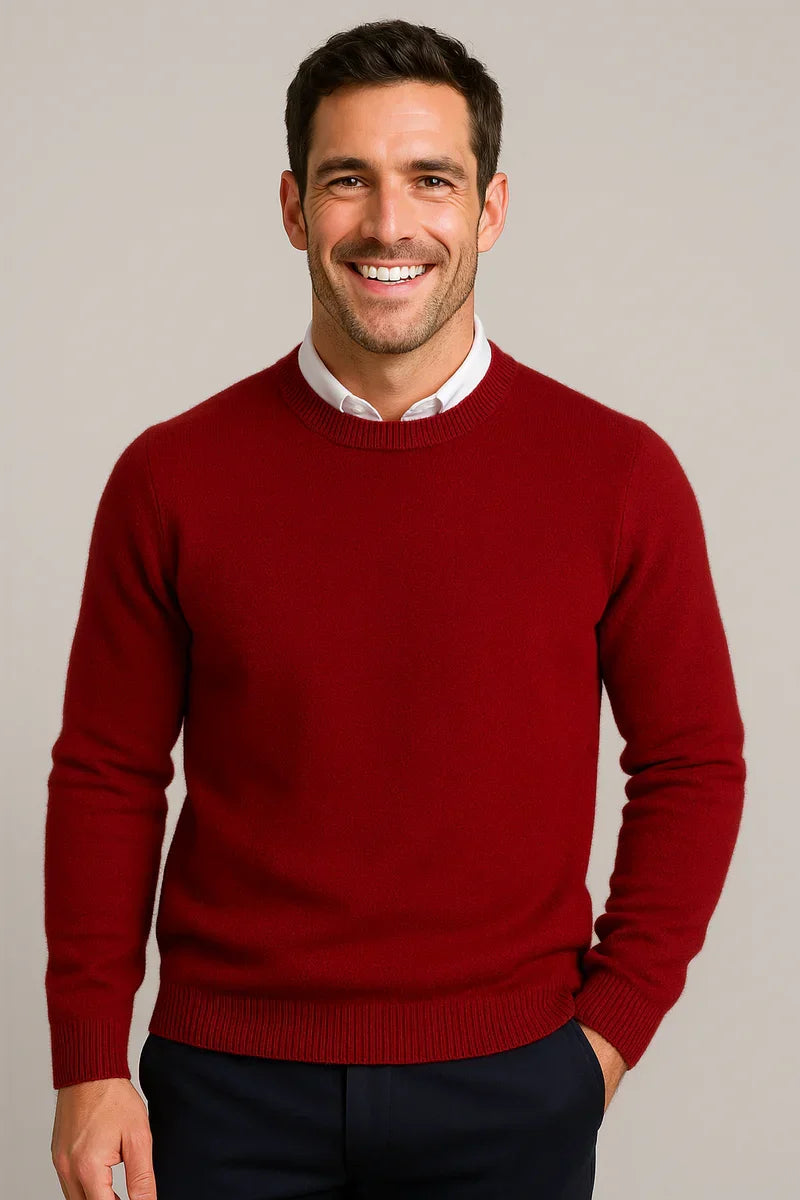The Capri Men's Classic Crew Neck Knit Sweater