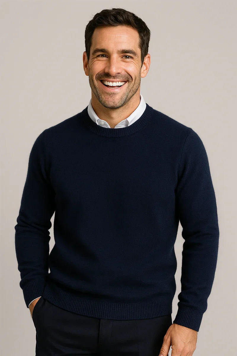 The Capri Men's Classic Crew Neck Knit Sweater