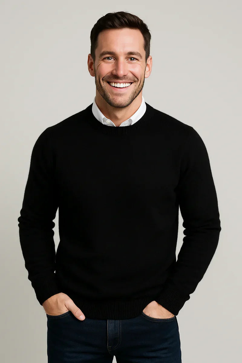 The Capri Men's Classic Crew Neck Knit Sweater