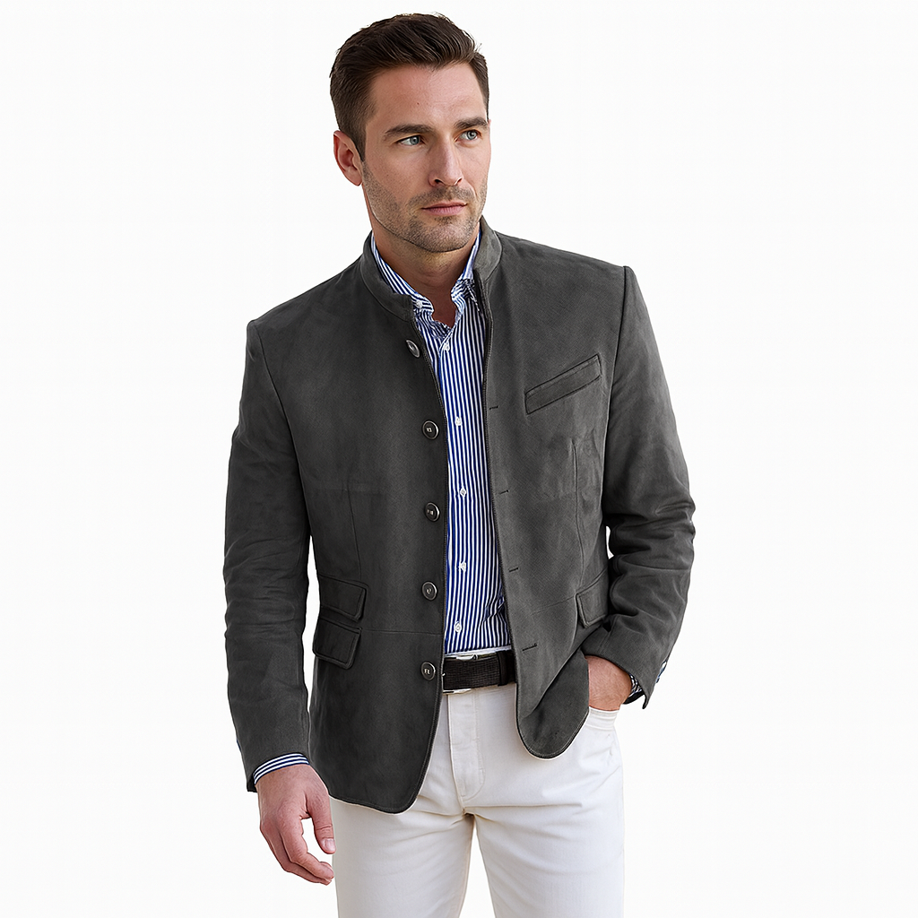 Classic Button-Down Autumn Jacket for Men