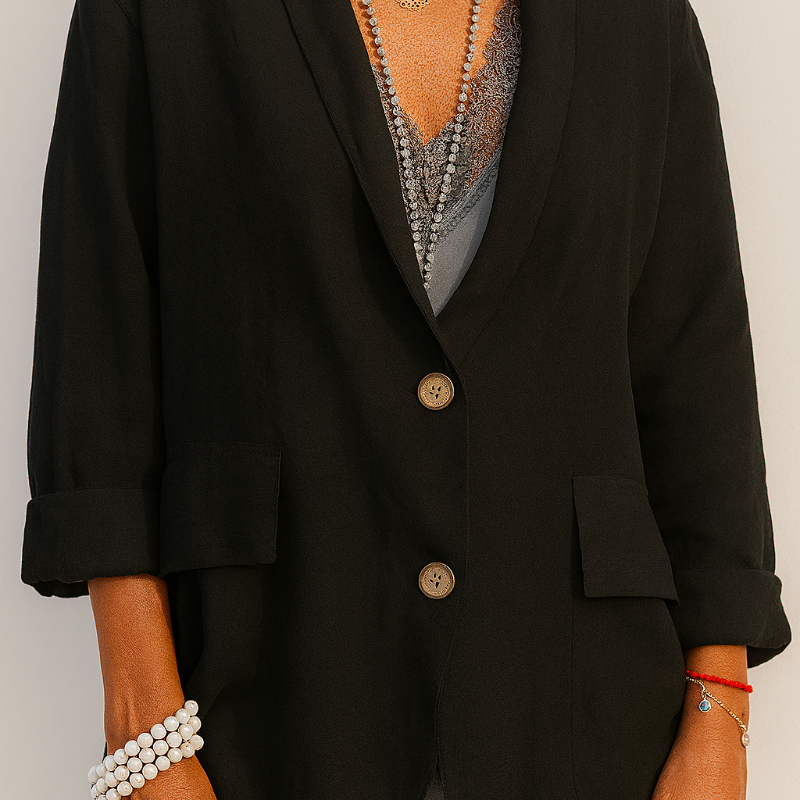 Women's Relaxed Fit Linen Blazer