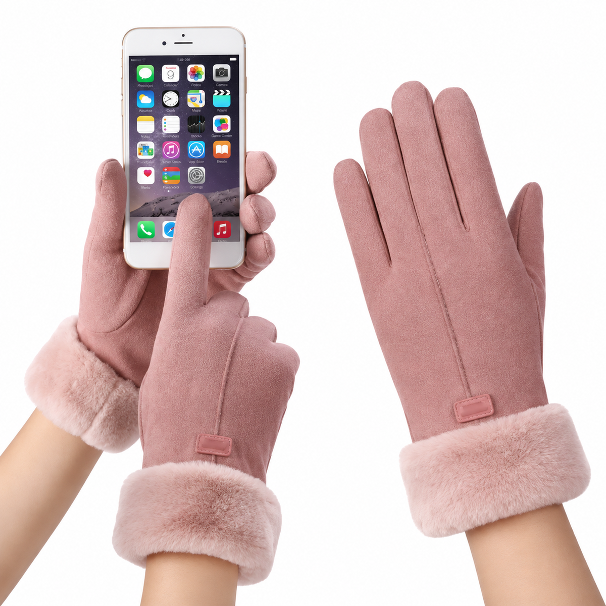 Women's Wind Resistant Plush Gloves
