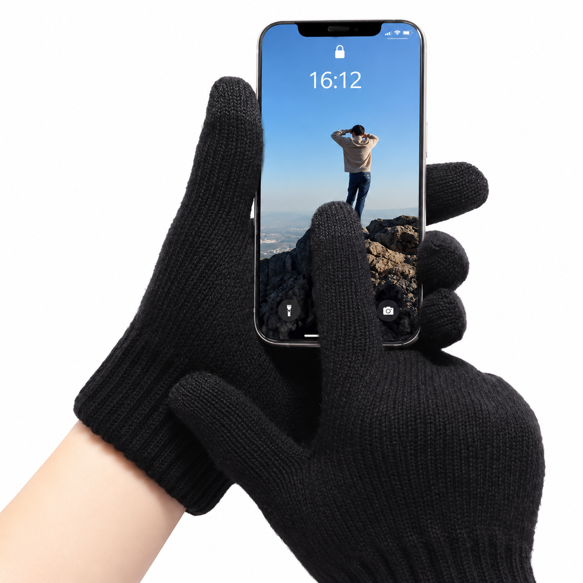 Women's Woven Velvet Gloves