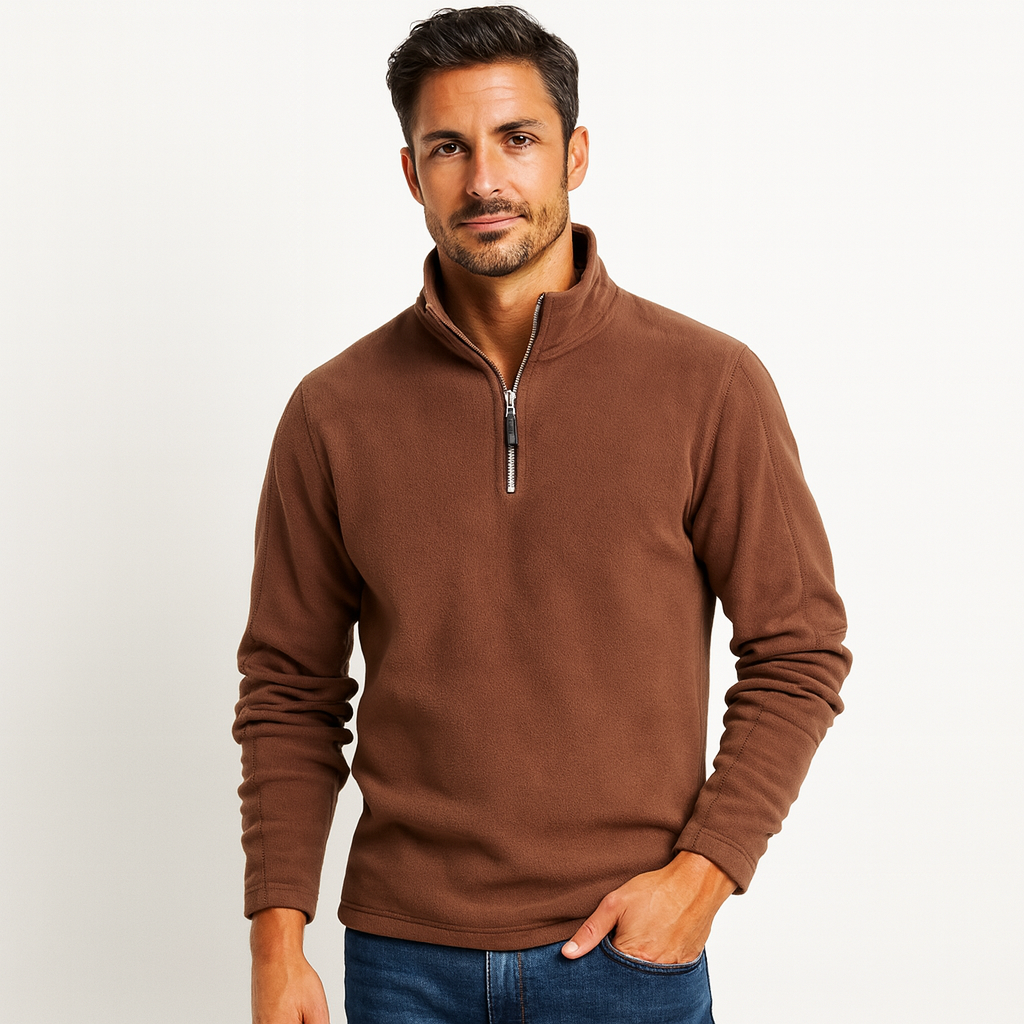 Men's Zip-Up Fleece Sweater | Winter