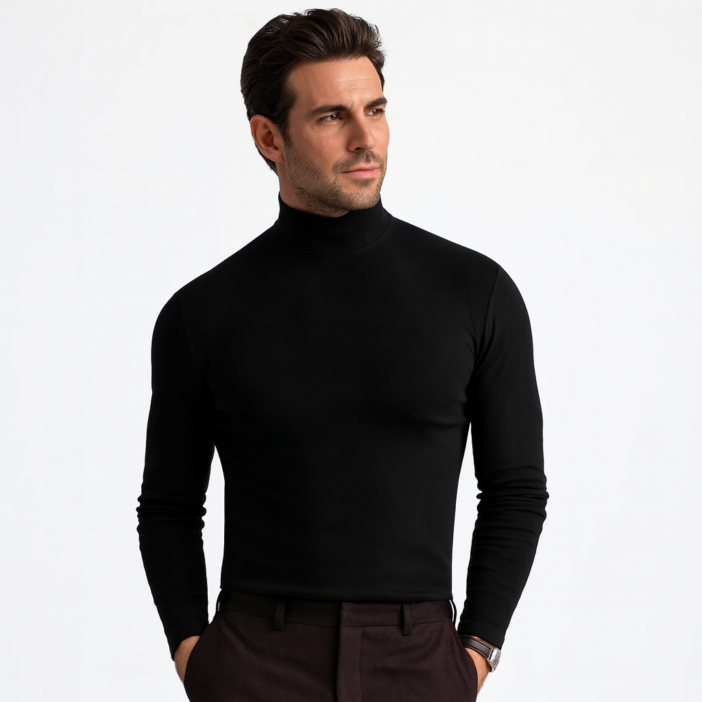 Men's Solid Turtleneck Sweater | Relaxed