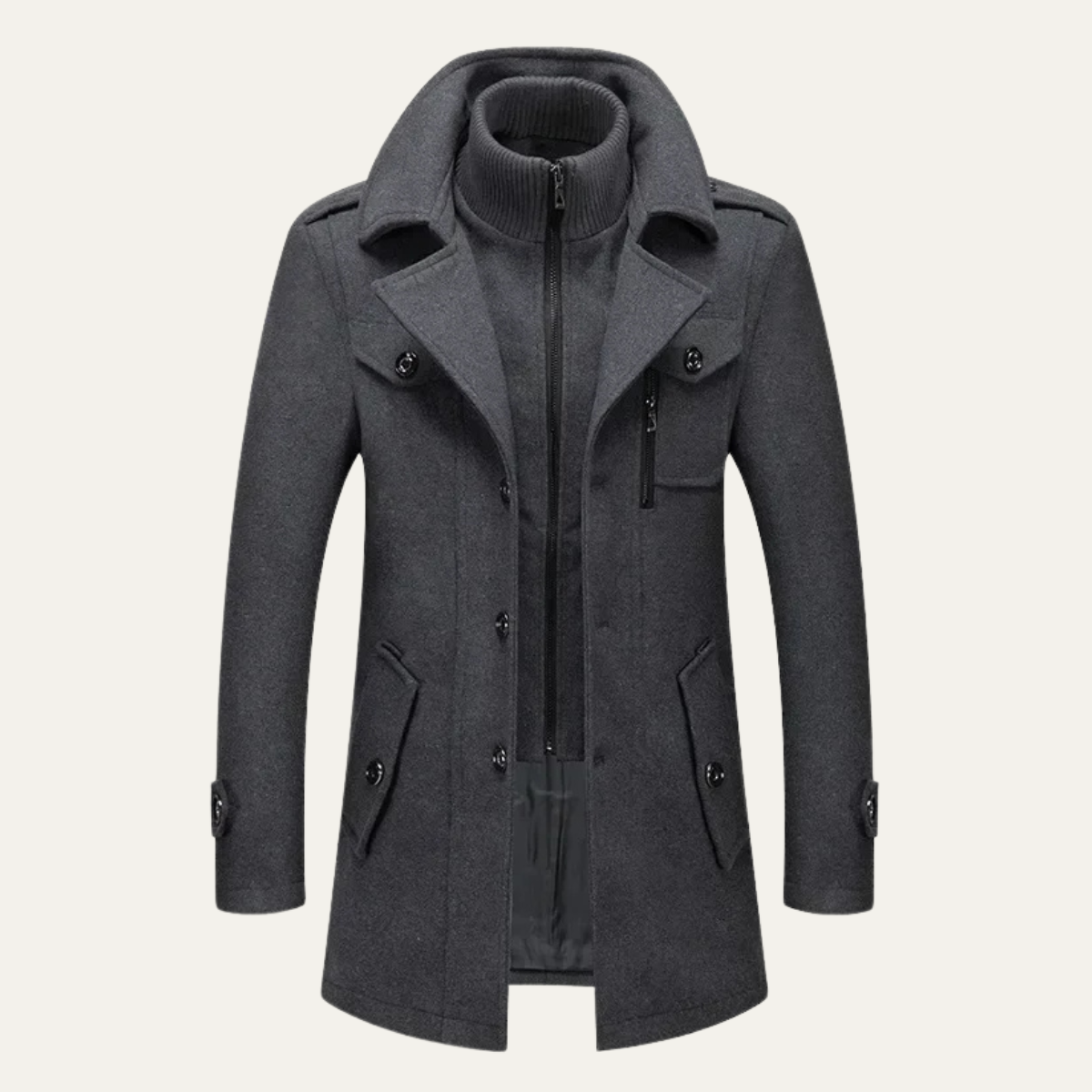 Men's Tall Wool Coat – Slim Long Fit