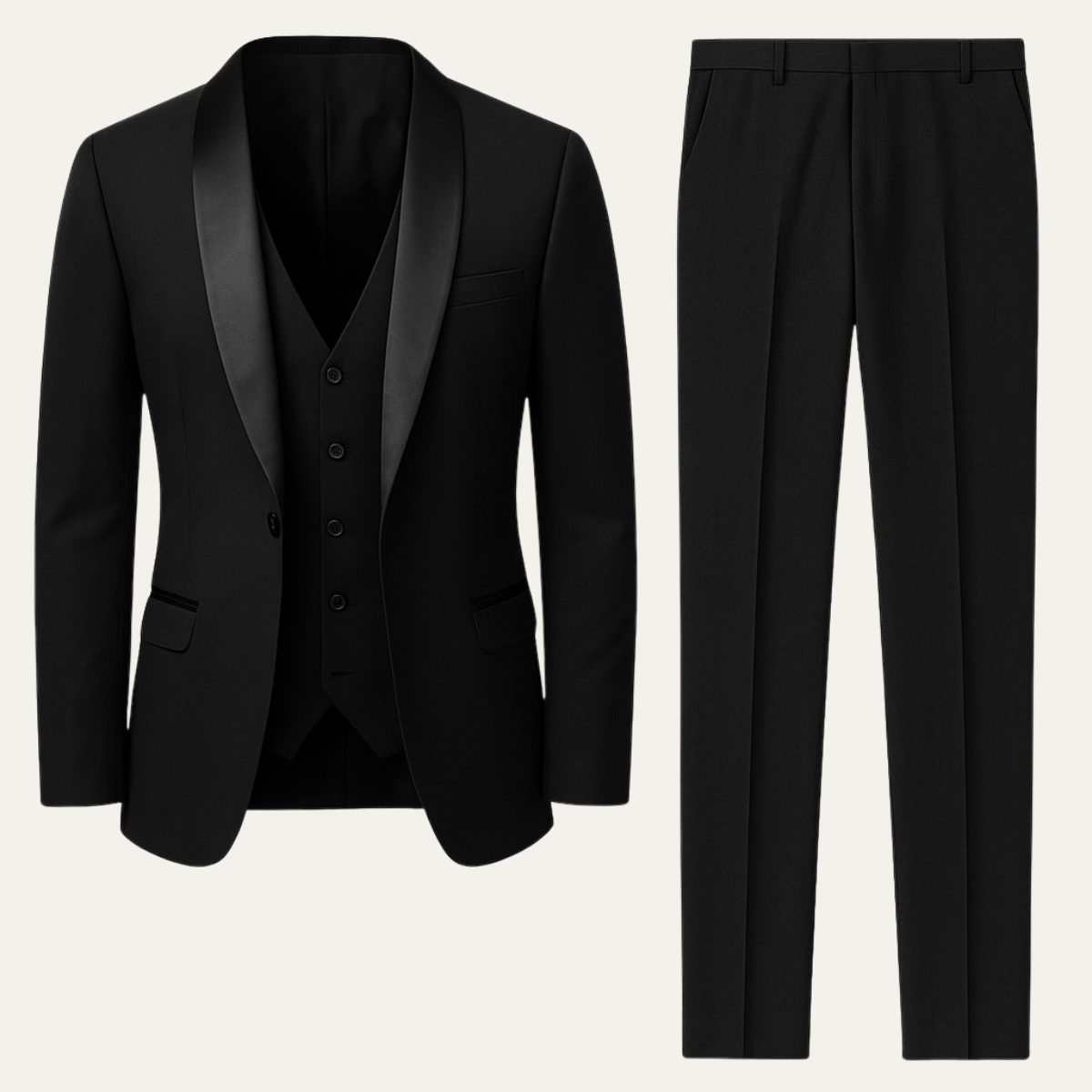 Men’s 3 Piece Suit – Elegant Slim Fit Formal Tuxedo Set