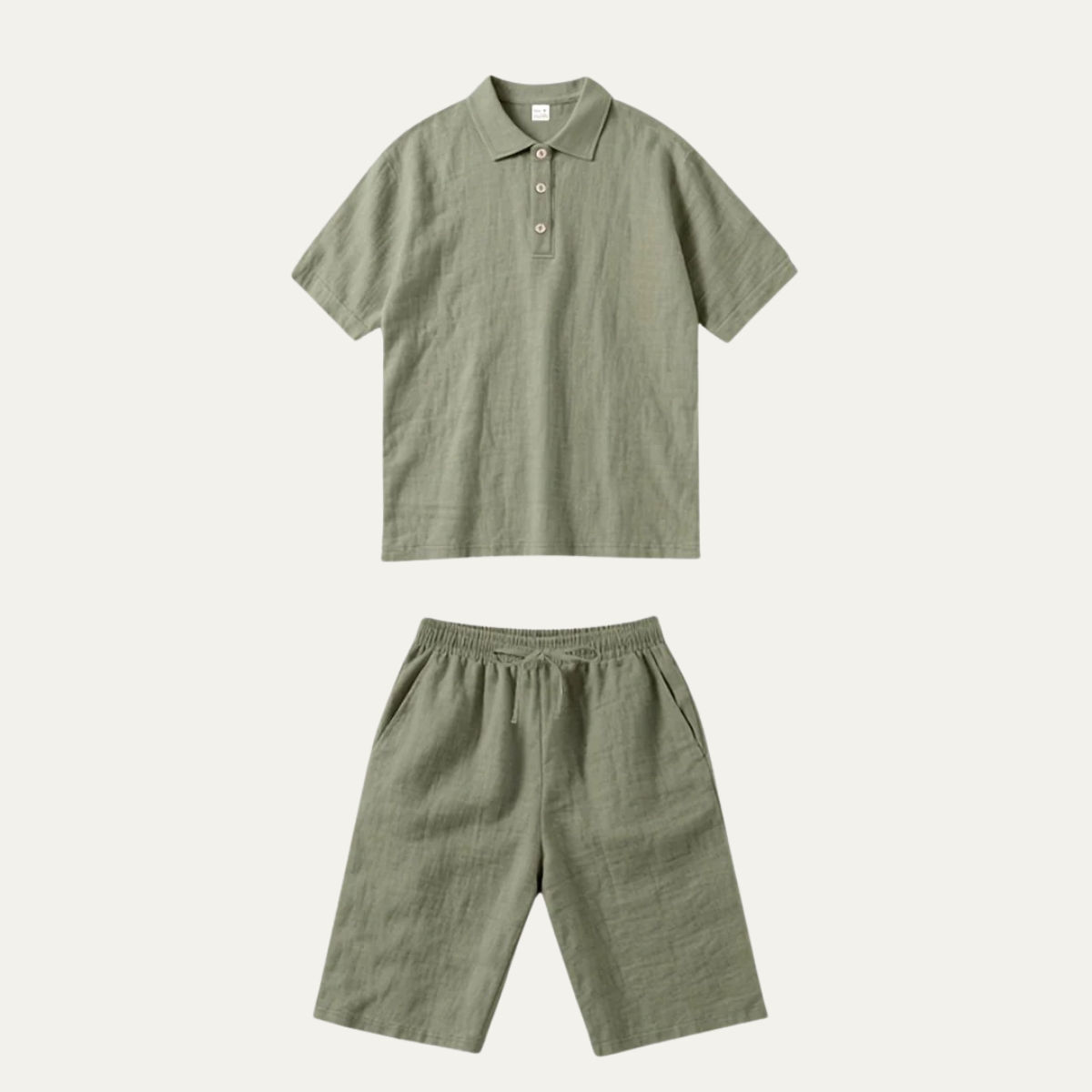 The Monferrato Men’s Relaxed Fit Co Ord Set - Casual Shirt & Shorts Outfit