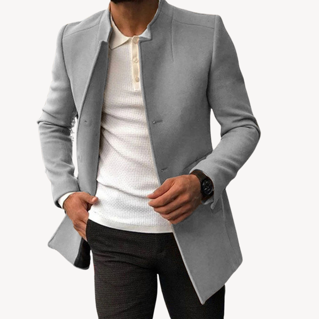 Men's Slim Fit Wool Blend Coat