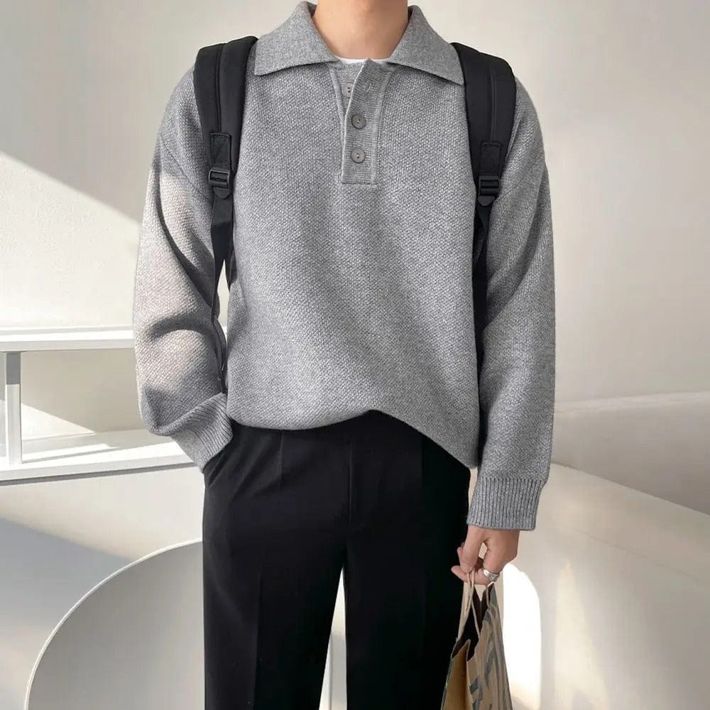 Men's Quarter-Zip Polo Sweater | Stylish