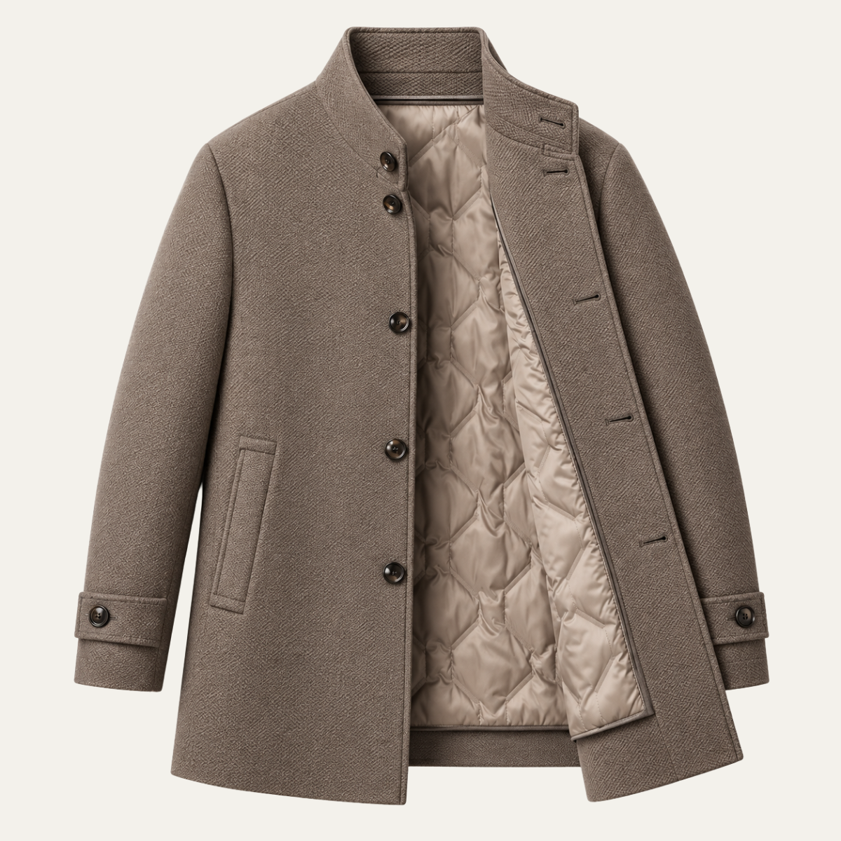 Men's Insulated Wool Dress Coat