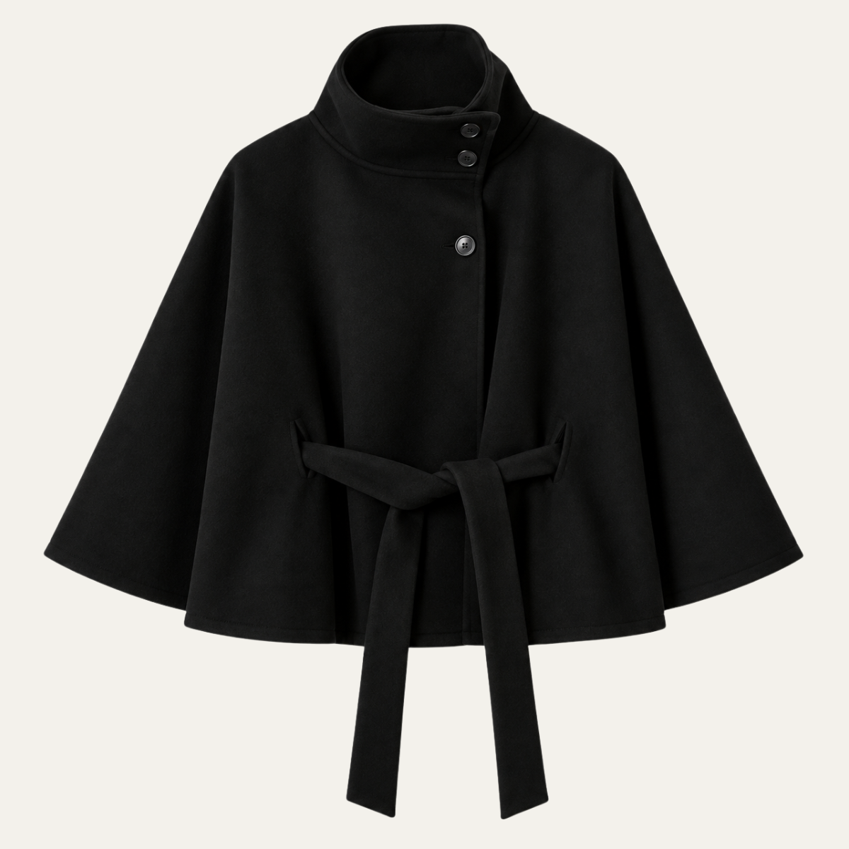 Women's High Neck Cape Coat