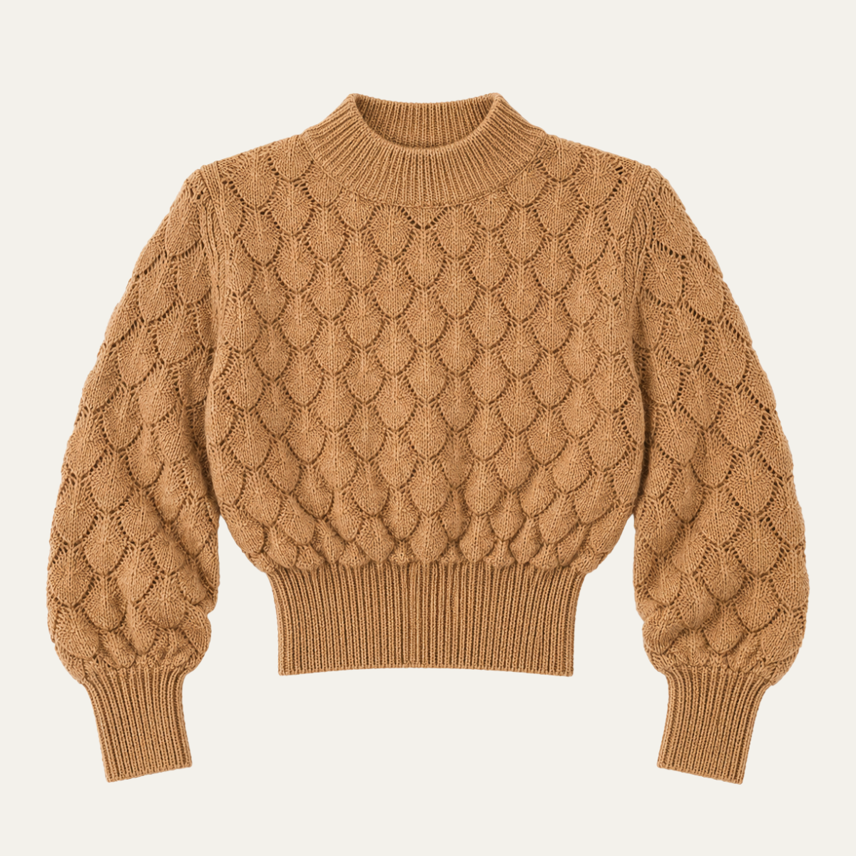 Women's Cropped Hollow Knit Top