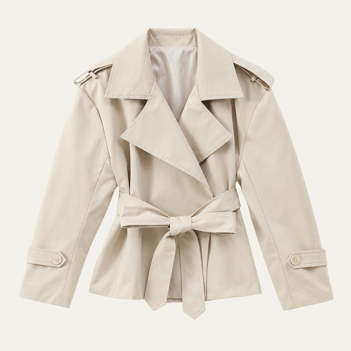 Women's Short Jacket with Lace Up Detail