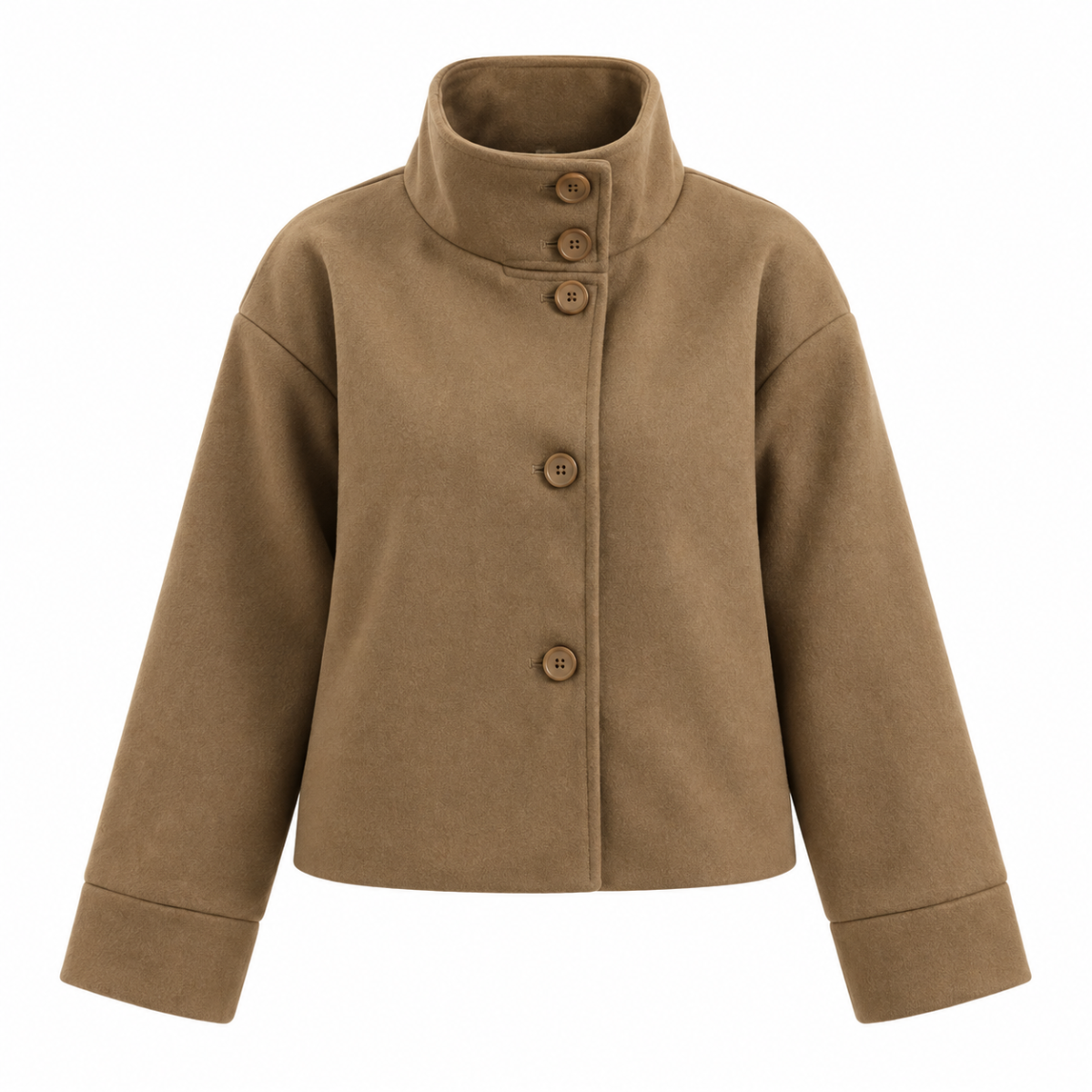 Women's Stand Collar Wool Winter Coat