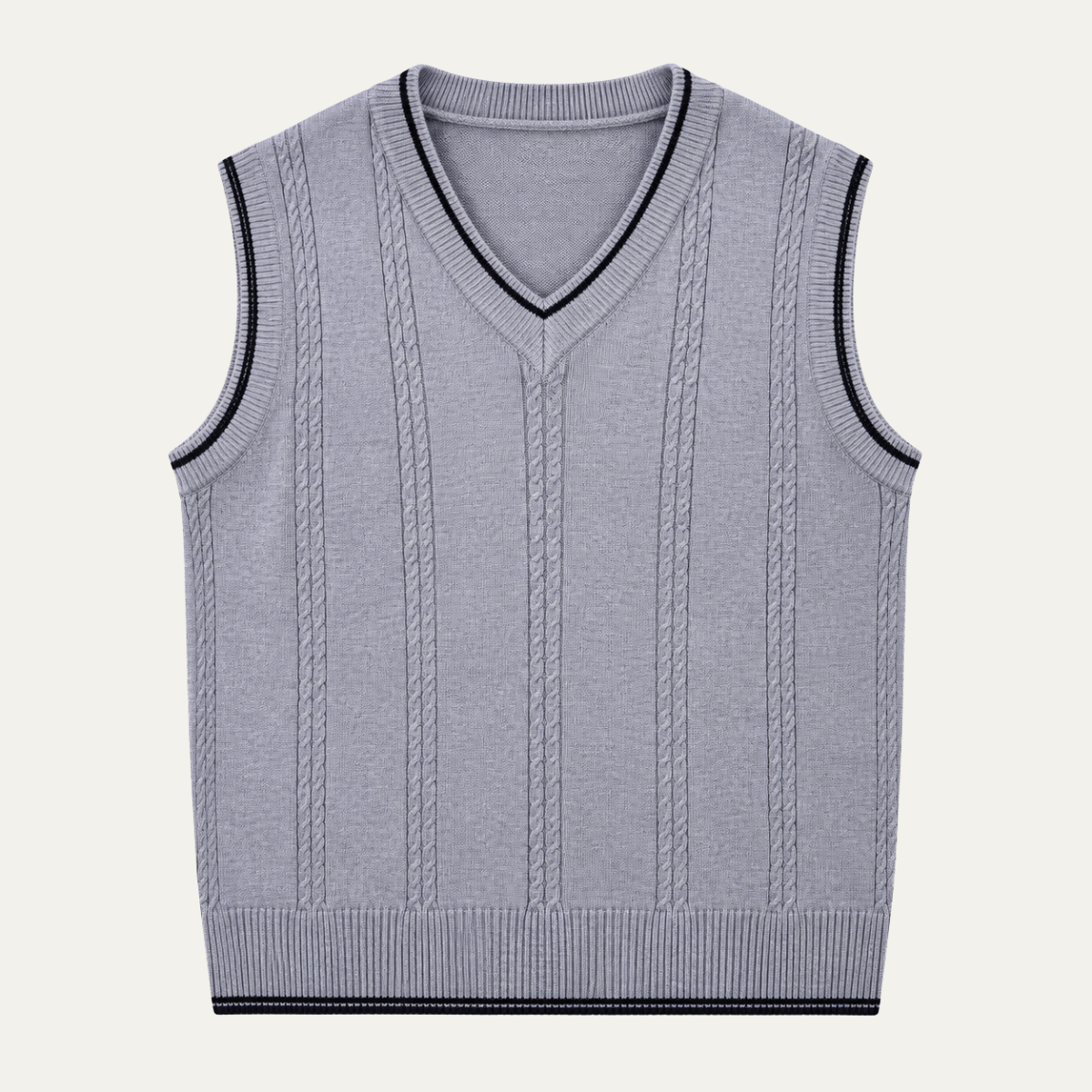 Men's Knit Vest – Cable Sleeveless Layer