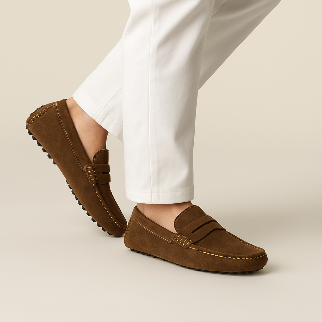 Men's Italian Style Suede Loafers
