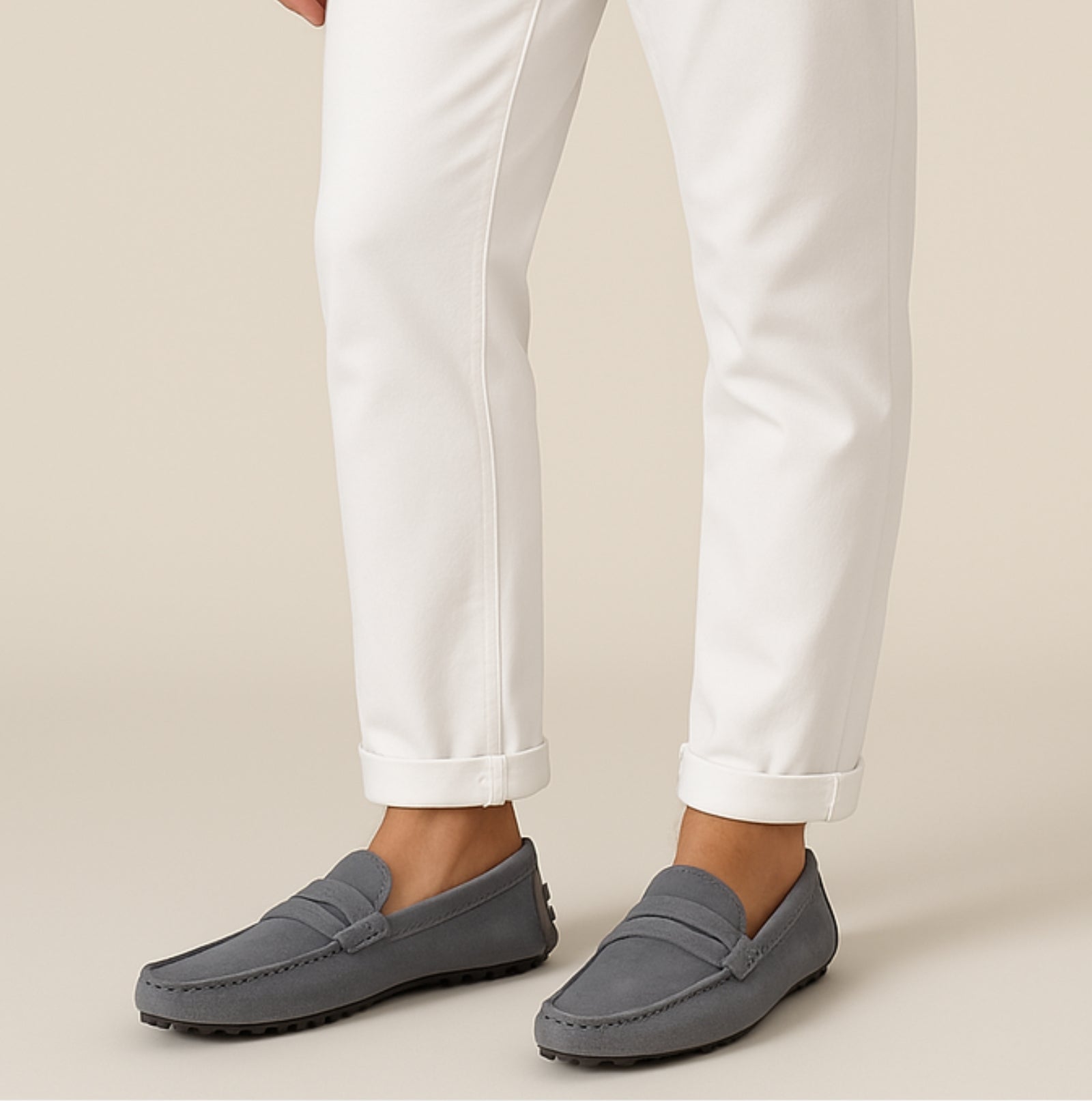 Men's Italian Style Suede Loafers