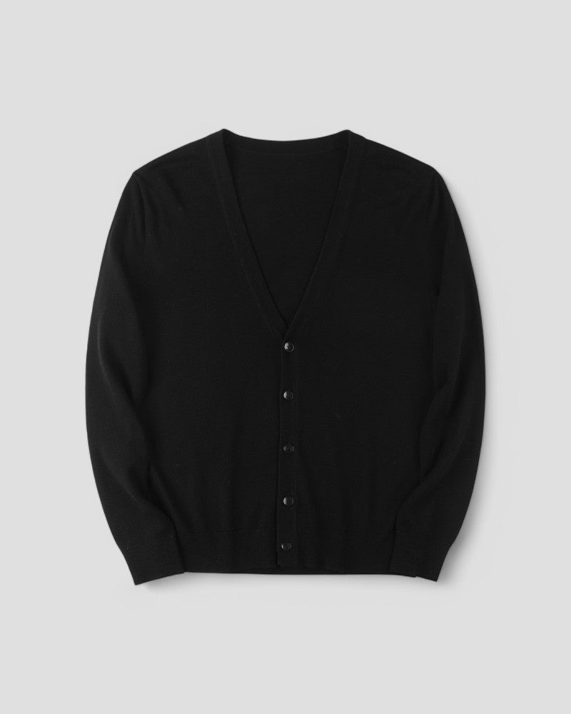 Men's Lightweight Knitted Cardigan With Buttons
